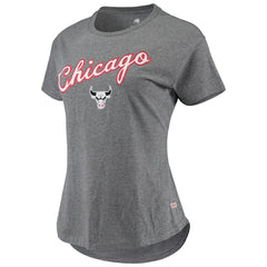Chicago Bulls Sportiqe Women's City Edition Phoebe Tri-Blend T-Shirt Heathered Gray - NBA