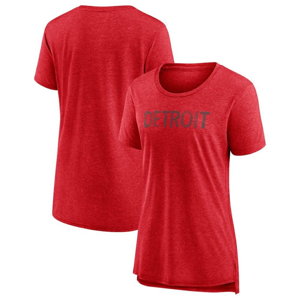Detroit Red Wings Women's Slow Whistle Tri-Blend T-Shirt - Red - NHL