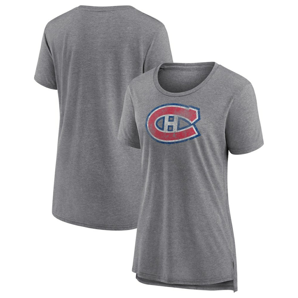 Montreal Canadiens Women's Slow Whistle Tri-Blend T-Shirt - Gray - NHL