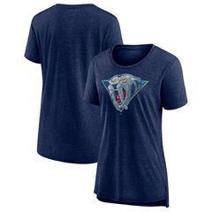 Nashville Predators Women's Slow Whistle Tri-Blend T-Shirt - Navy - NHL