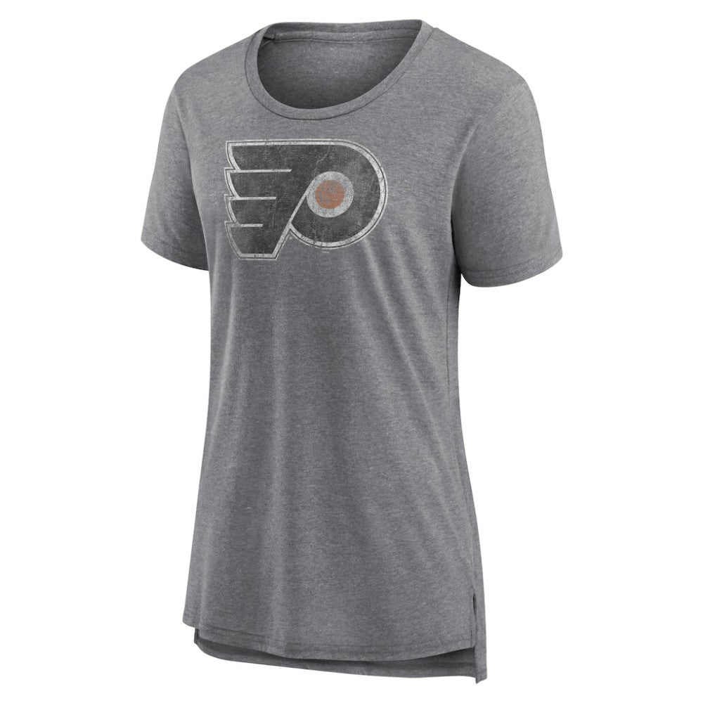 Philadelphia Flyers Women's Slow Whistle Tri-Blend T-Shirt - Gray - NHL