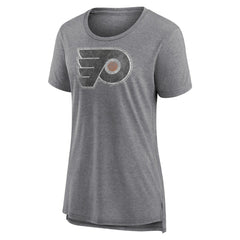 Philadelphia Flyers Women's Slow Whistle Tri-Blend T-Shirt - Gray - NHL