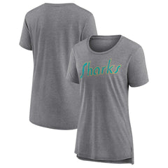 San Jose Sharks Women's Slow Whistle Tri-Blend T-Shirt - Gray - NHL