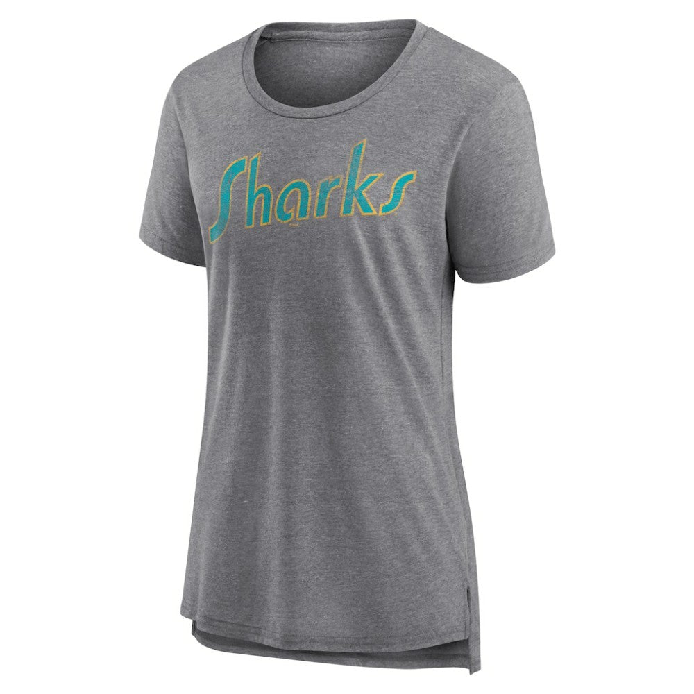 San Jose Sharks Women's Slow Whistle Tri-Blend T-Shirt - Gray - NHL