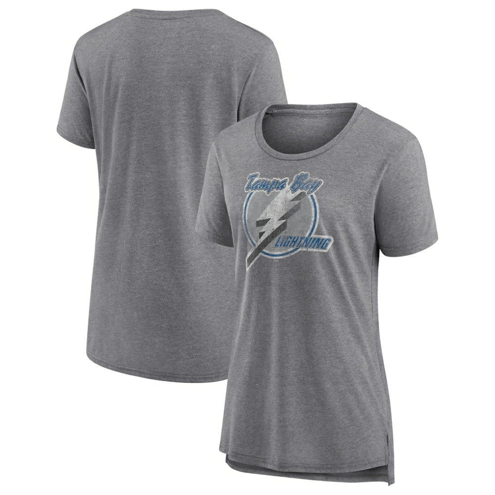 Tampa Bay Lightning Women's Slow Whistle Tri-Blend T-Shirt - Gray - NHL