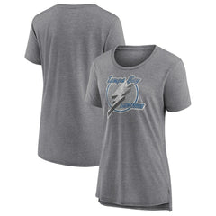 Tampa Bay Lightning Women's Slow Whistle Tri-Blend T-Shirt - Gray - NHL