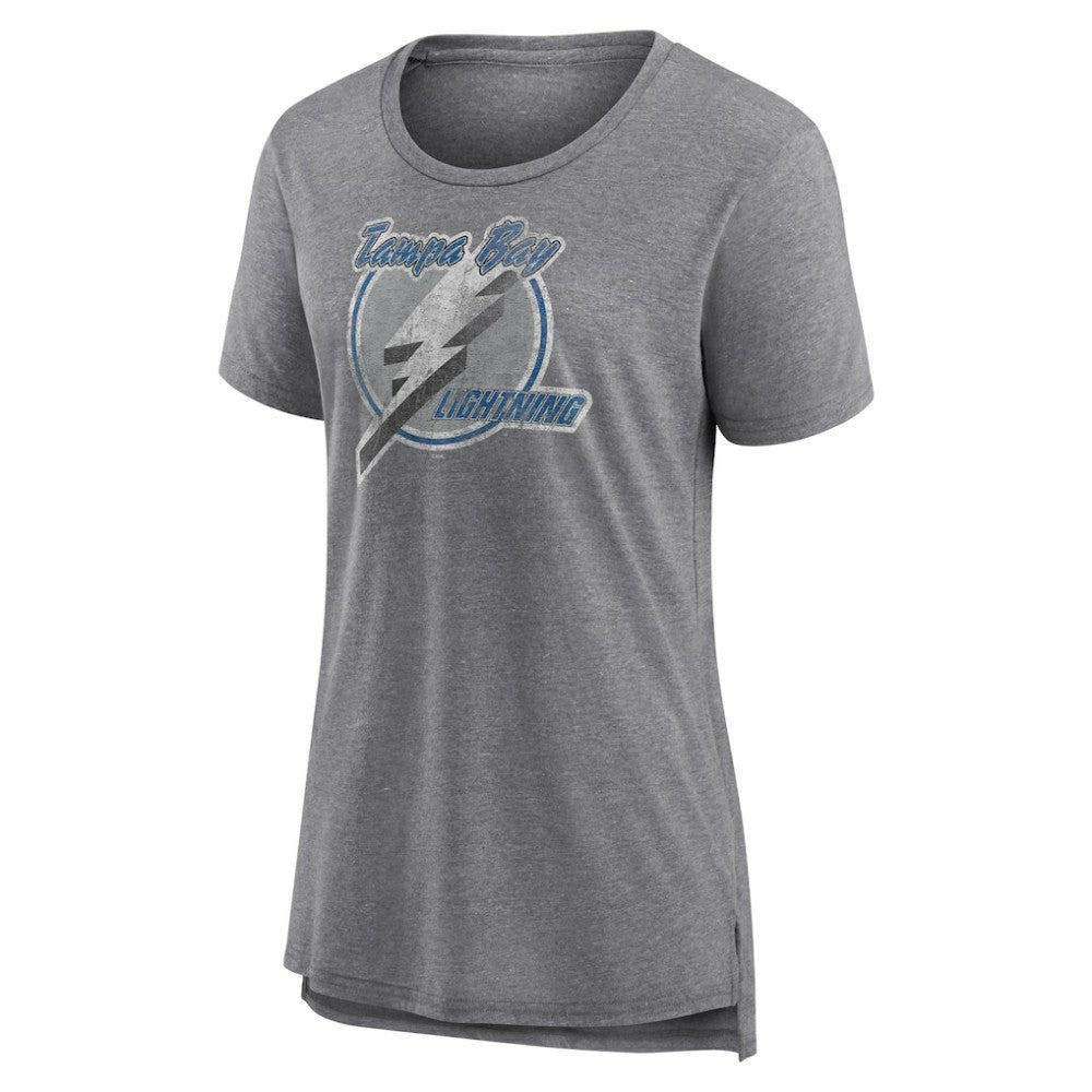 Tampa Bay Lightning Women's Slow Whistle Tri-Blend T-Shirt - Gray - NHL