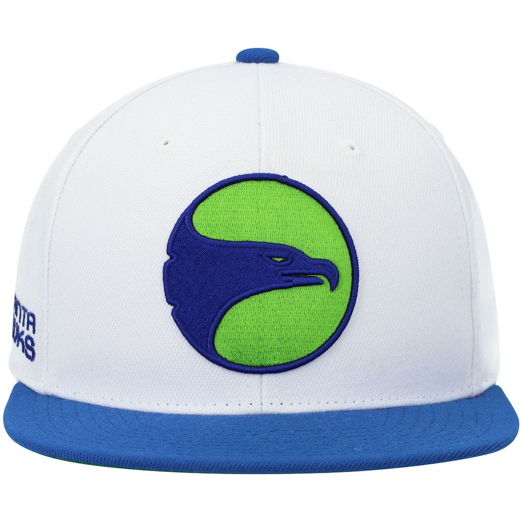 Atlanta Hawks Hardwood Classics Snapback Hat White/Royal - NBA