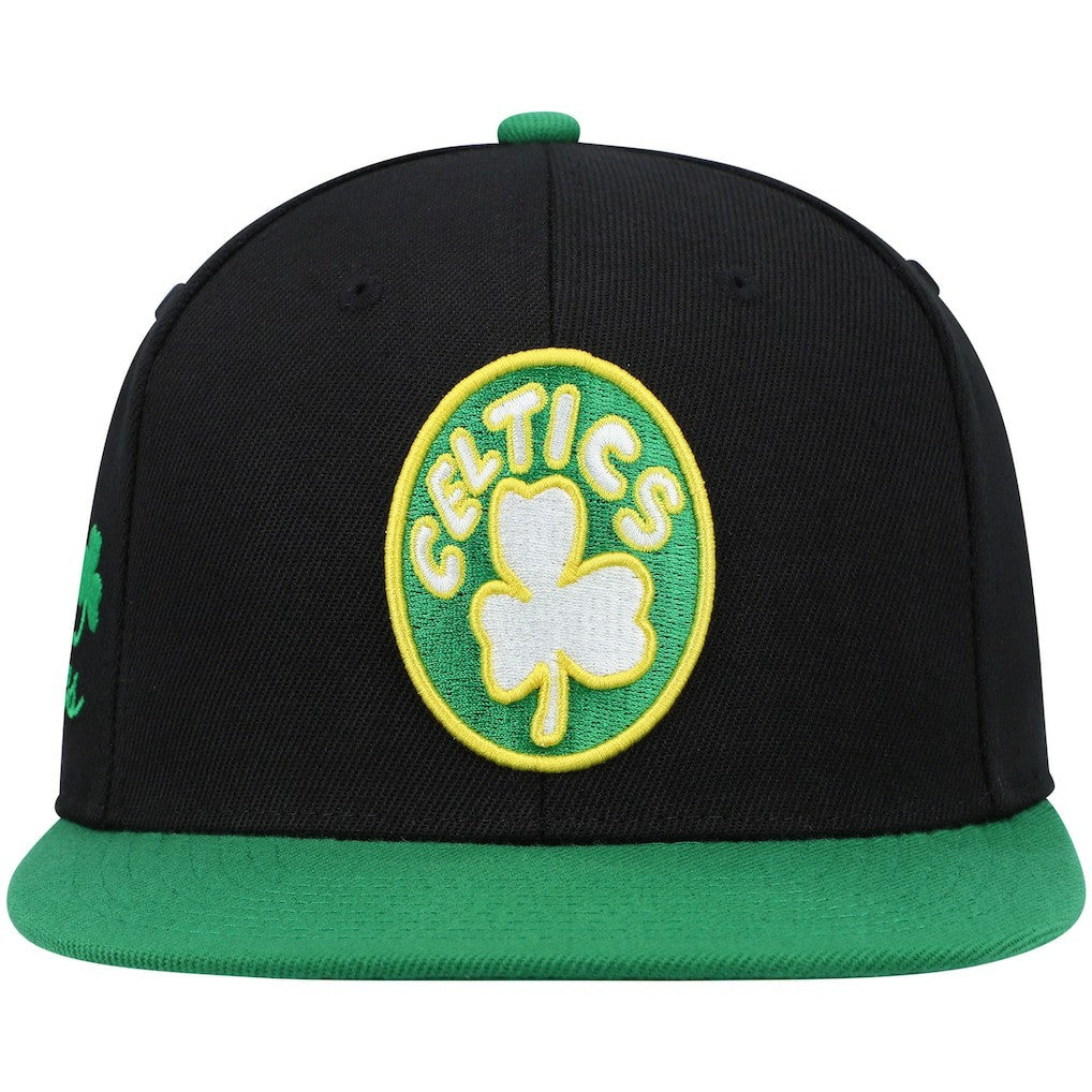 Boston Celtics Hardwood Classics Snapback Hat Black/Kelly Green - NBA