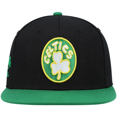 Boston Celtics Hardwood Classics Snapback Hat Black/Kelly Green - NBA