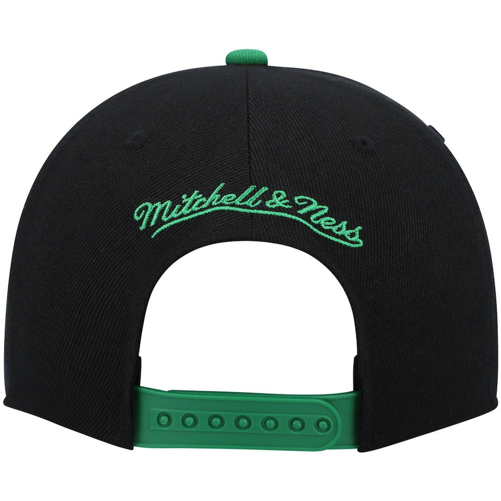 Boston Celtics Hardwood Classics Snapback Hat Black/Kelly Green - NBA