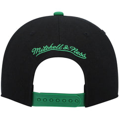 Boston Celtics Hardwood Classics Snapback Hat Black/Kelly Green - NBA