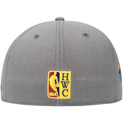Philadelphia 76ers Hardwood Classics 60th Anniversary Carbon Cabernet Fitted Hat Charcoal - NBA