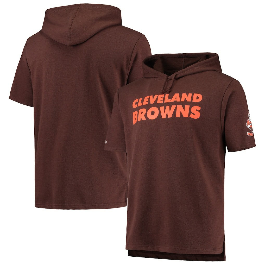 Cleveland Browns Game Day Hoodie T-Shirt Brown | Mitchell & Ness