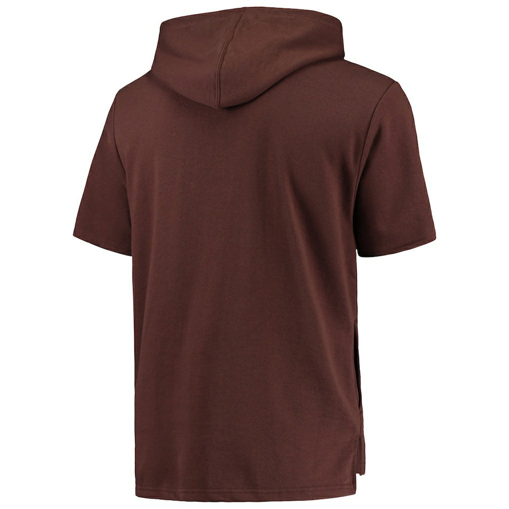 Cleveland Browns Game Day Hoodie T-Shirt Brown | Mitchell & Ness