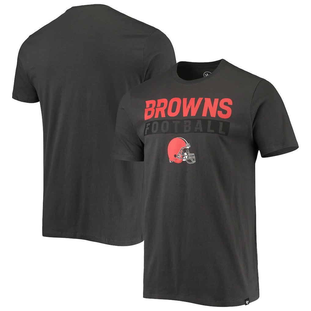Cleveland Browns '47 Dark Ops Super Rival T-Shirt Charcoal | 47 brand