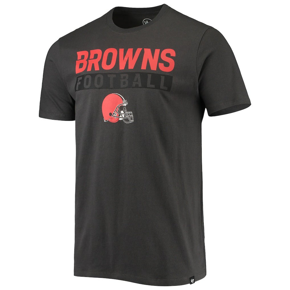Cleveland Browns '47 Dark Ops Super Rival T-Shirt Charcoal | 47 brand