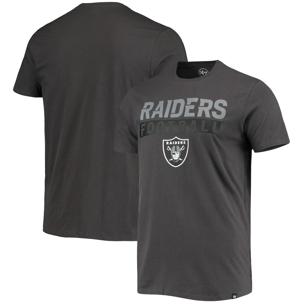 Las Vegas Raiders '47 Dark Ops Super Rival T-Shirt Charcoal | 47 brand