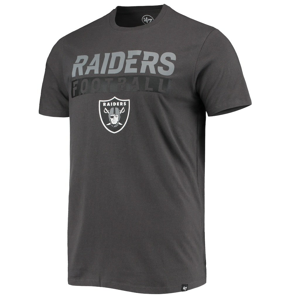 Las Vegas Raiders '47 Dark Ops Super Rival T-Shirt Charcoal | 47 brand