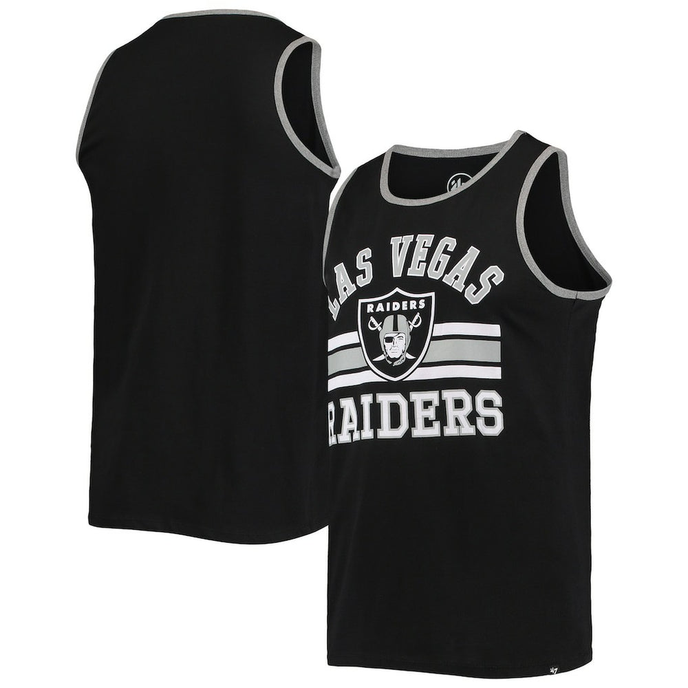 Las Vegas Raiders '47 Edge Super Rival Tank Top Black | 47 brand