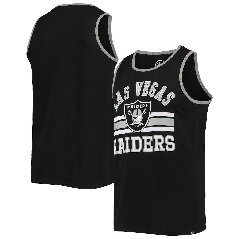 Las Vegas Raiders '47 Edge Super Rival Tank Top Black | 47 brand