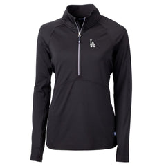 Los Angeles Dodgers Cutter & Buck Women's Adapt Eco Knit Stretch Half-Zip Pullover Top - MLB