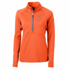 Houston Astros Cutter & Buck Women's Adapt Eco Knit Stretch Half-Zip Pullover Top - MLB