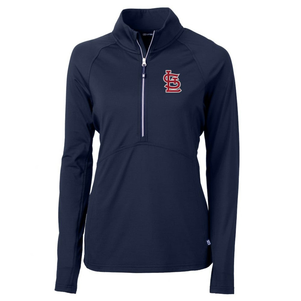 St. Louis Cardinals Cutter & Buck Women's Adapt Eco Knit Stretch Half-Zip Pullover Top - MLB