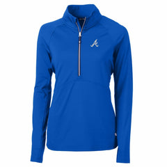 Atlanta Braves Cutter & Buck Women's Adapt Eco Knit Stretch Half-Zip Pullover Top - MLB