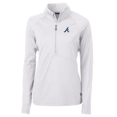 Atlanta Braves Cutter & Buck Women's Adapt Eco Knit Stretch Half-Zip Pullover Top - MLB