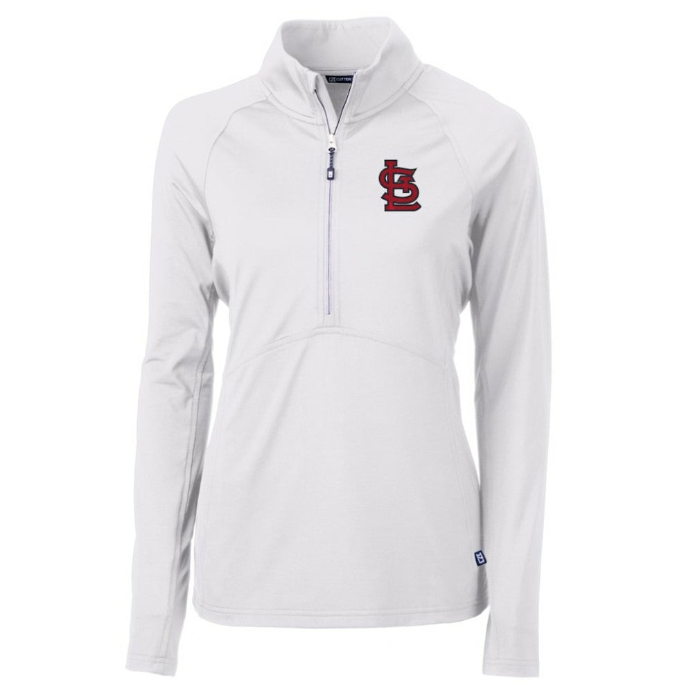 St. Louis Cardinals Cutter & Buck Women's Adapt Eco Knit Stretch Half-Zip Pullover Top - MLB