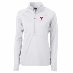 Philadelphia Phillies Cutter & Buck Women's Adapt Eco Knit Stretch Half-Zip Pullover Top - MLB