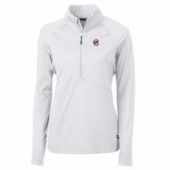 Chicago Cubs Cutter & Buck Women's Adapt Eco Knit Stretch Half-Zip Pullover Top - MLB