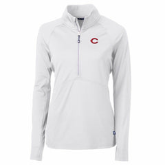 Cincinnati Reds Cutter & Buck Women's Adapt Eco Knit Stretch Half-Zip Pullover Top - MLB