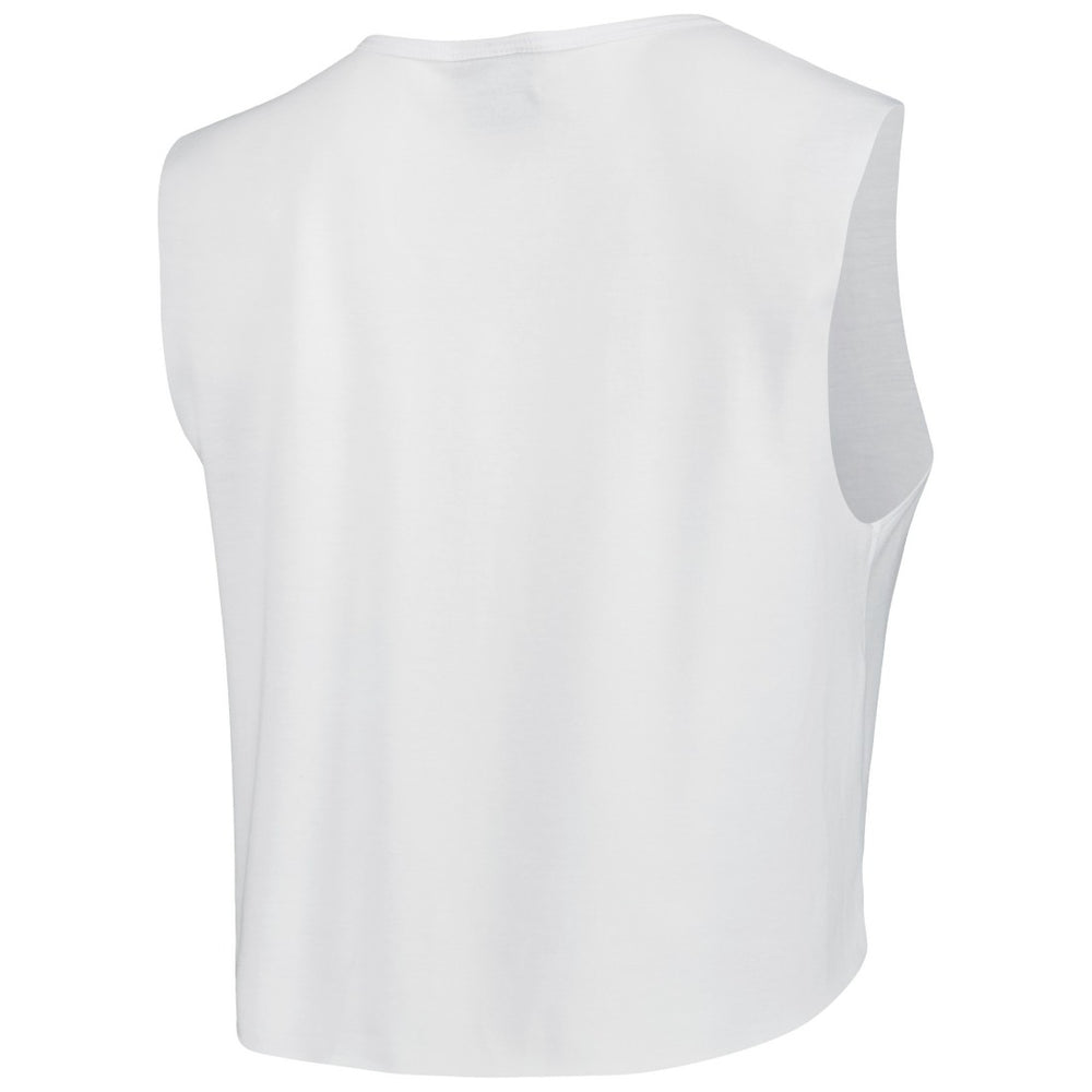 Tampa Bay Buccaneers Cuce Women's Sequin Tri-Blend Cropped Tank Top White | NFL