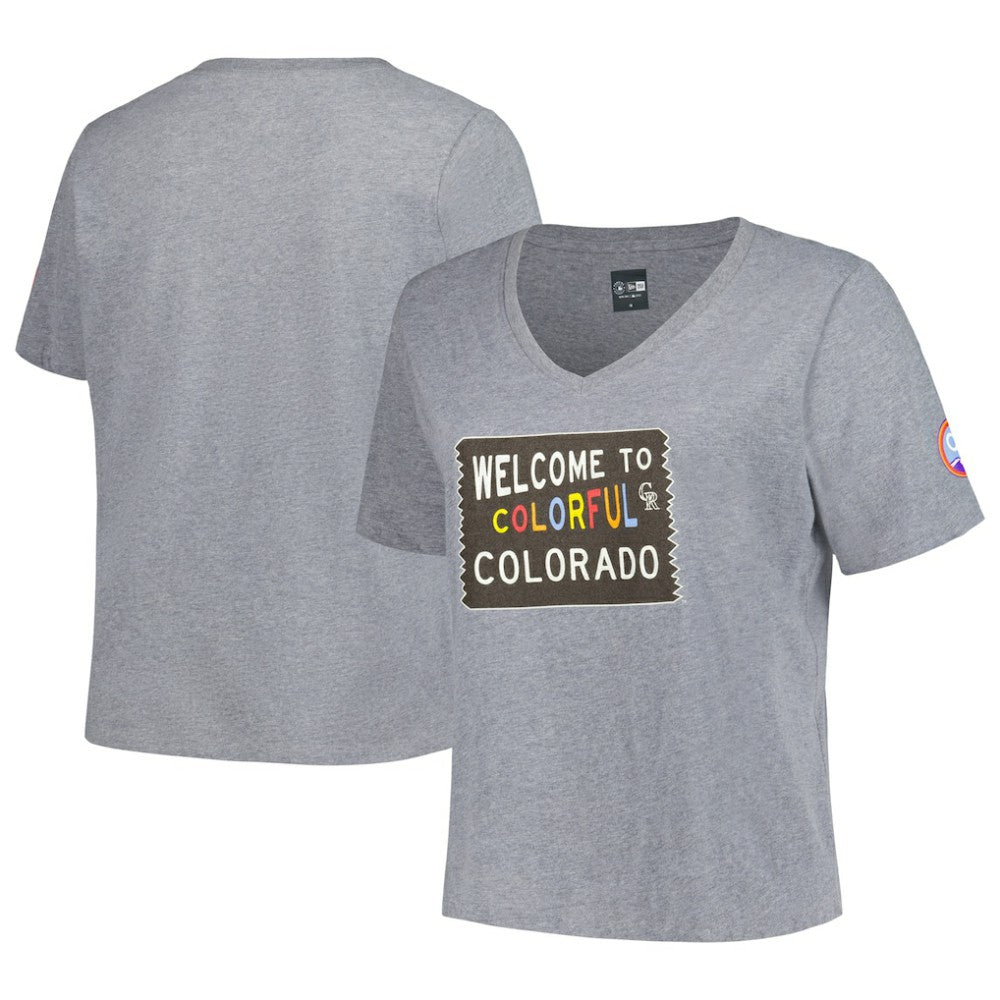 Colorado Rockies New Era Women's City Connect Plus Size V-Neck T-Shirt - MLB