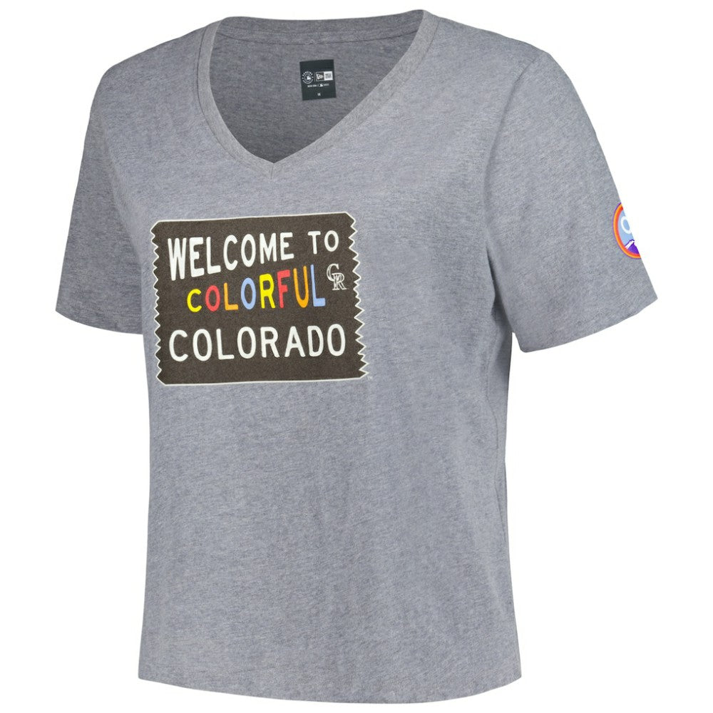 Colorado Rockies New Era Women's City Connect Plus Size V-Neck T-Shirt - MLB