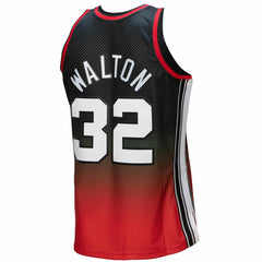 Bill Walton Portland Trail Blazers 1976/77 Hardwood Classics Fadeaway Swingman Player Jersey Red/Black - NBA