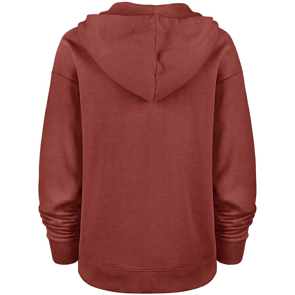 Washington Commanders '47 Women's Color Rise Kennedy Pullover V-Neck Hoodie Heathered Burgundy | 47 brand