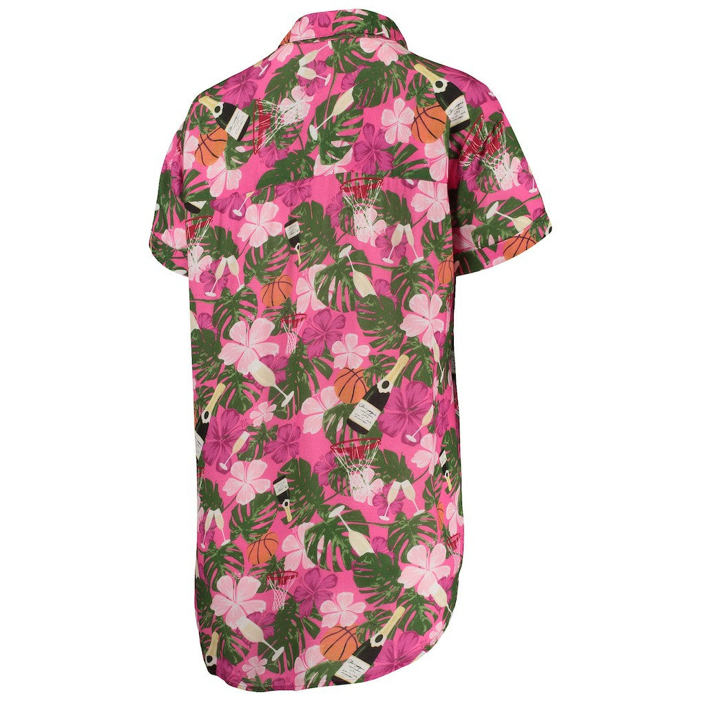 Brooklyn Nets Lusso Women's Finley-Frankie Party Top & Shorts Set Pink - NBA