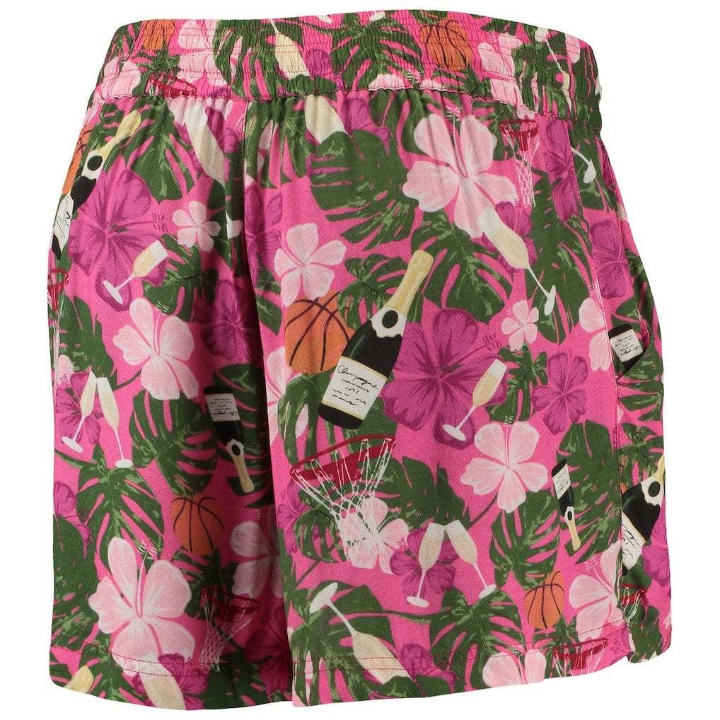 Brooklyn Nets Lusso Women's Finley-Frankie Party Top & Shorts Set Pink - NBA