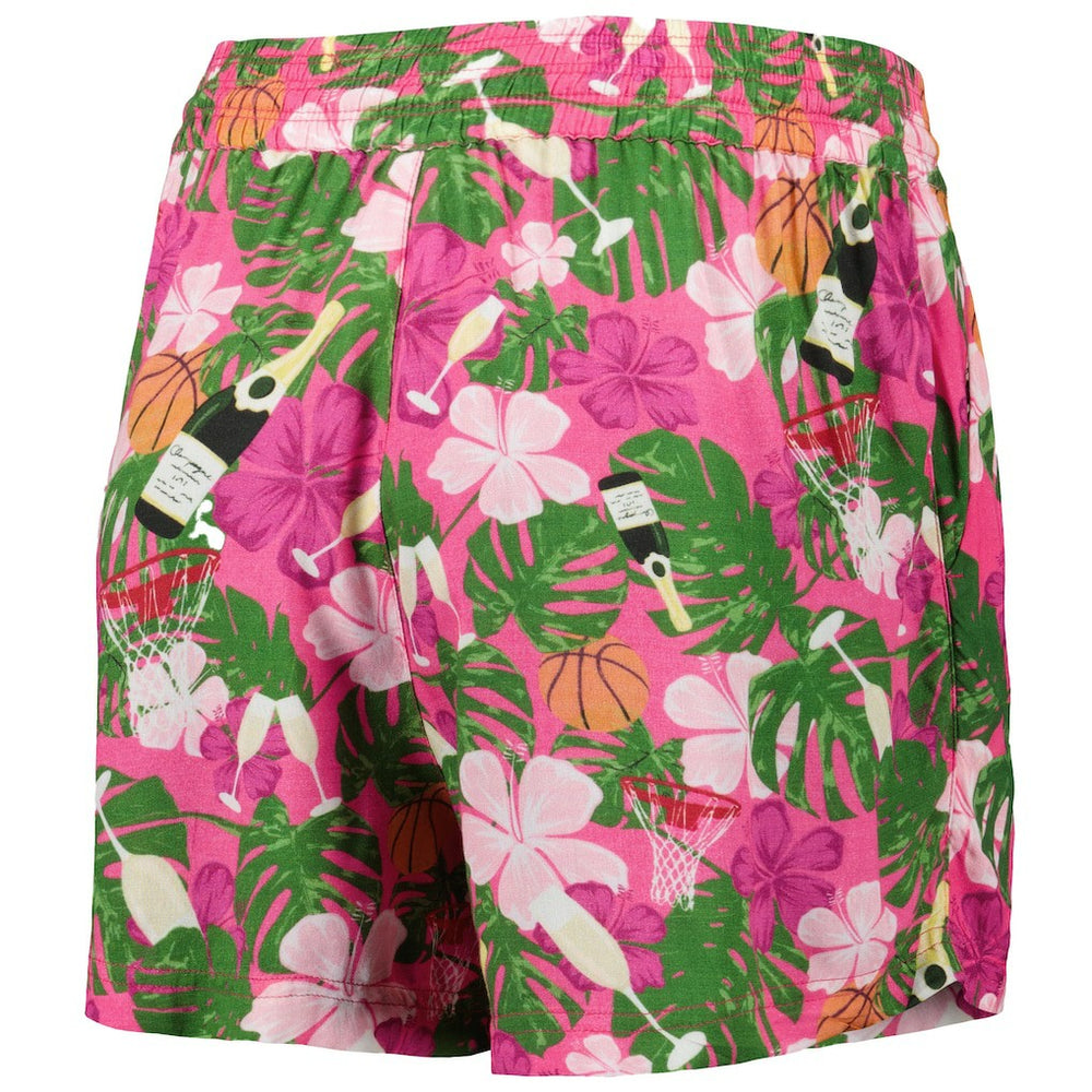 Golden State Warriors Lusso Women's Finley-Frankie Party Top & Shorts Set Pink - NBA