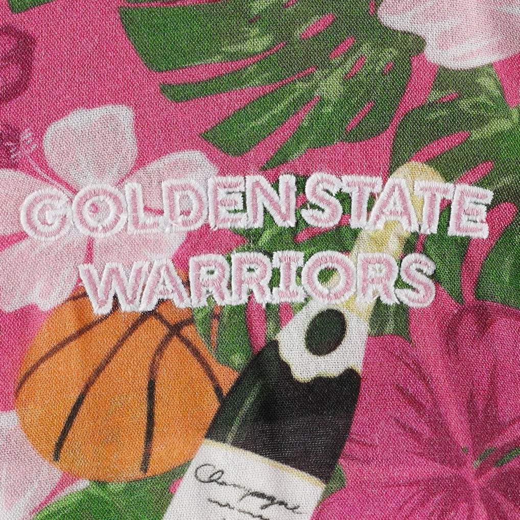 Golden State Warriors Lusso Women's Finley-Frankie Party Top & Shorts Set Pink - NBA