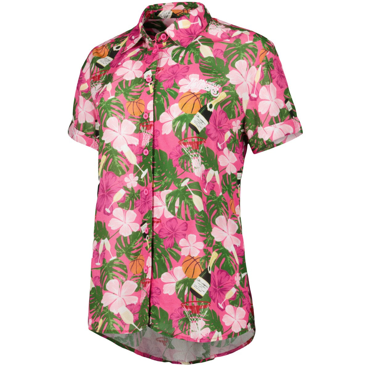 Los Angeles Lakers Lusso Women's Finley-Frankie Party Top & Shorts Set Pink - NBA