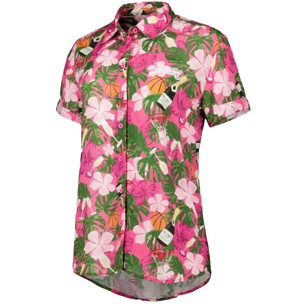 Los Angeles Lakers Lusso Women's Finley-Frankie Party Top & Shorts Set Pink - NBA