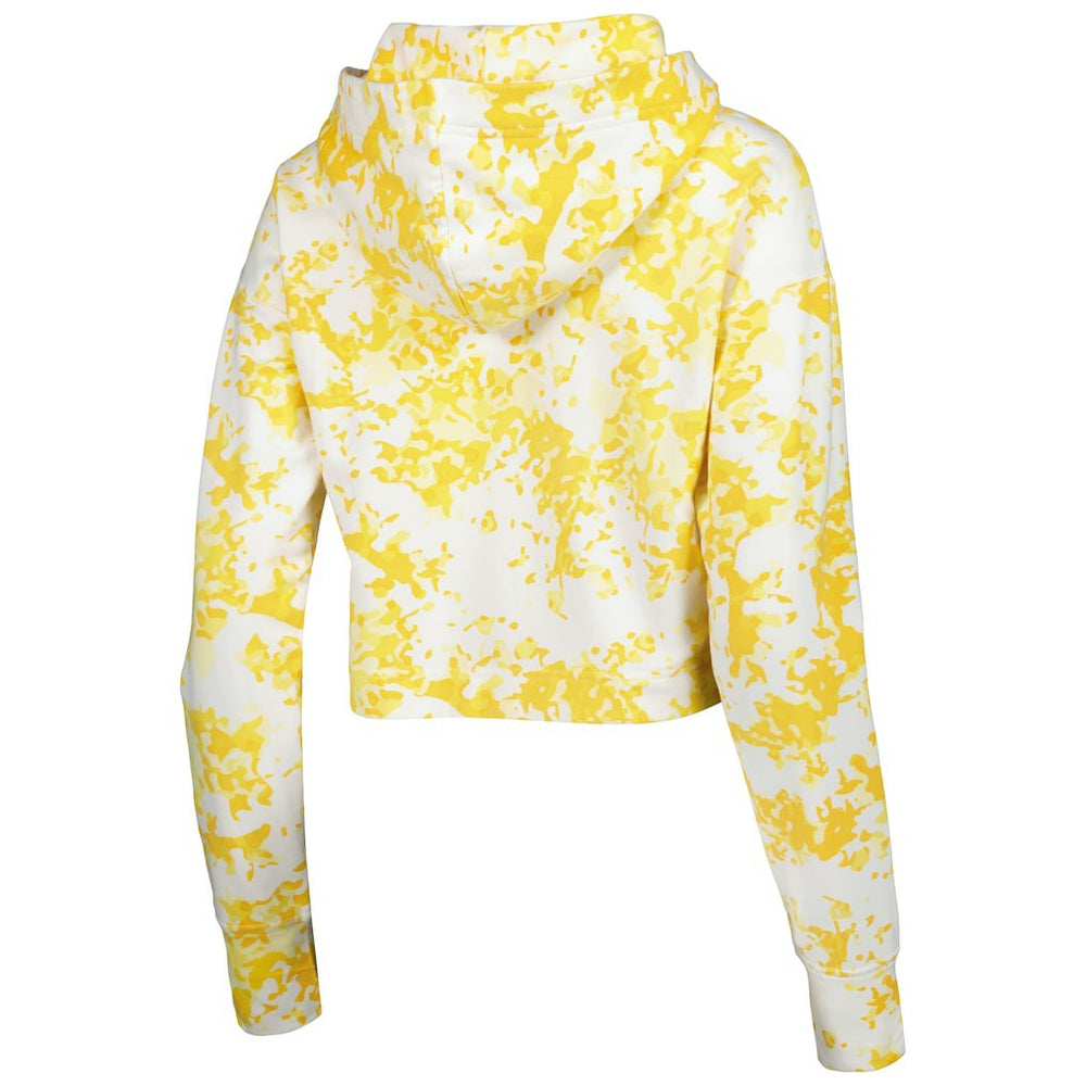Denver Nuggets Lusso Women's Maia Tri-Blend Cropped Quarter-Zip Top Gold/White - NBA
