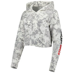 Chicago Bulls Lusso Women's Maia Tri-Blend Cropped Quarter-Zip Top Gray/White - NBA