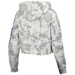 Philadelphia 76ers Lusso Women's Maia Tri-Blend Cropped Quarter-Zip Top Gray/White - NBA