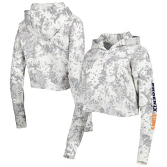 Phoenix Suns Lusso Women's Maia Tri-Blend Cropped Quarter-Zip Top Gray/White - NBA