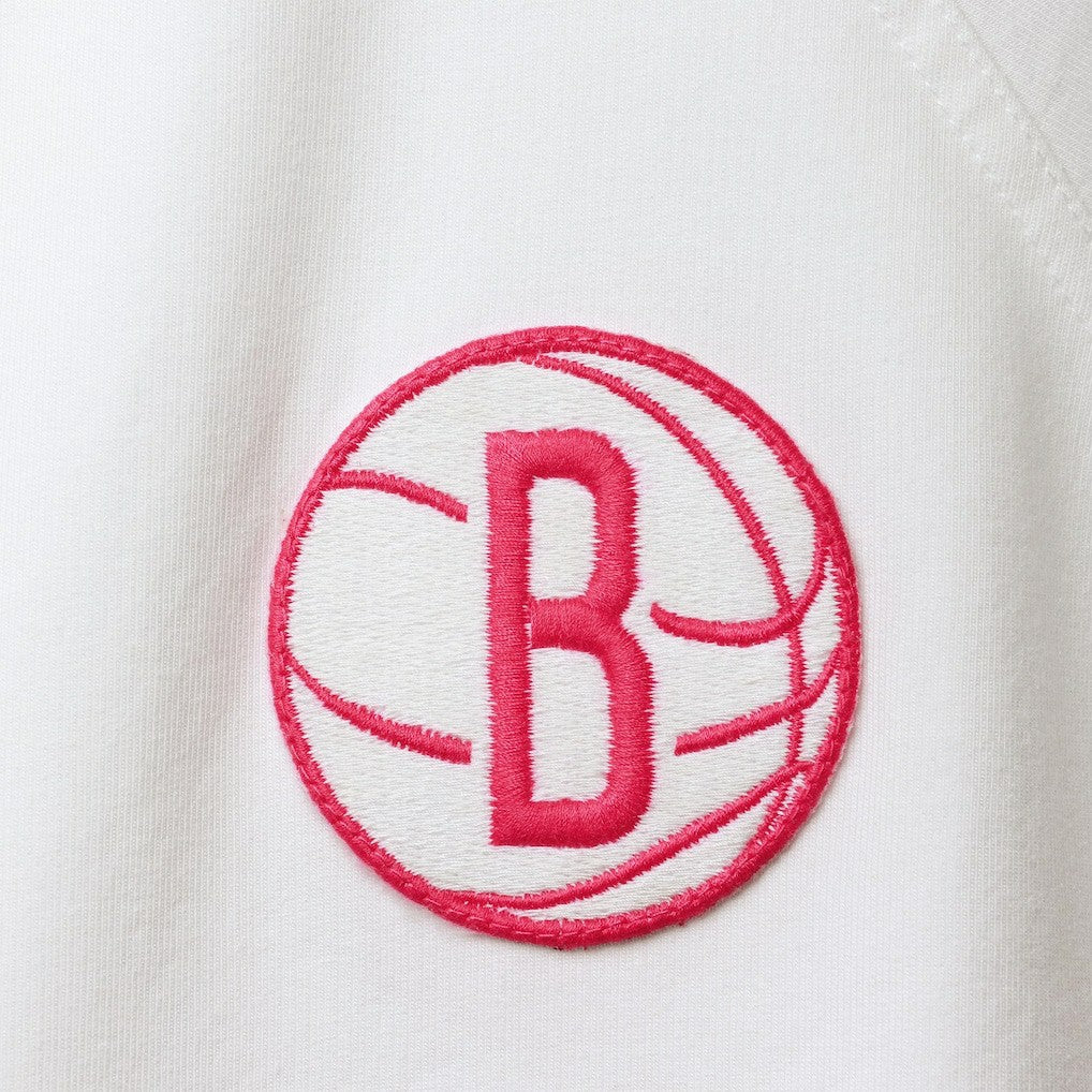 Brooklyn Nets Lusso Women's Margot Cropped Tri-Blend Cap Sleeve Sweatshirt White - NBA